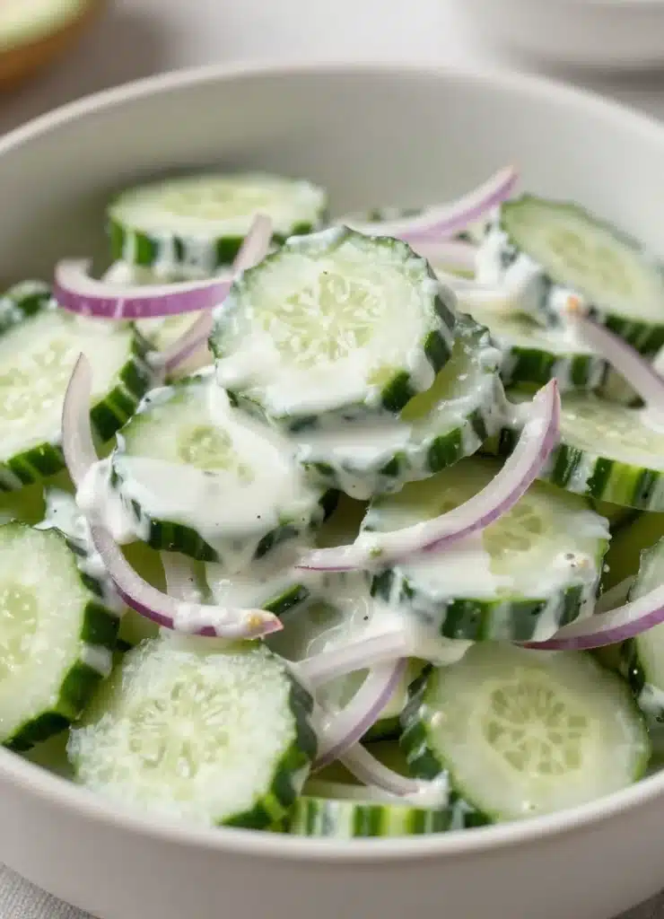 Creamy Cucumber Salad Recipe
