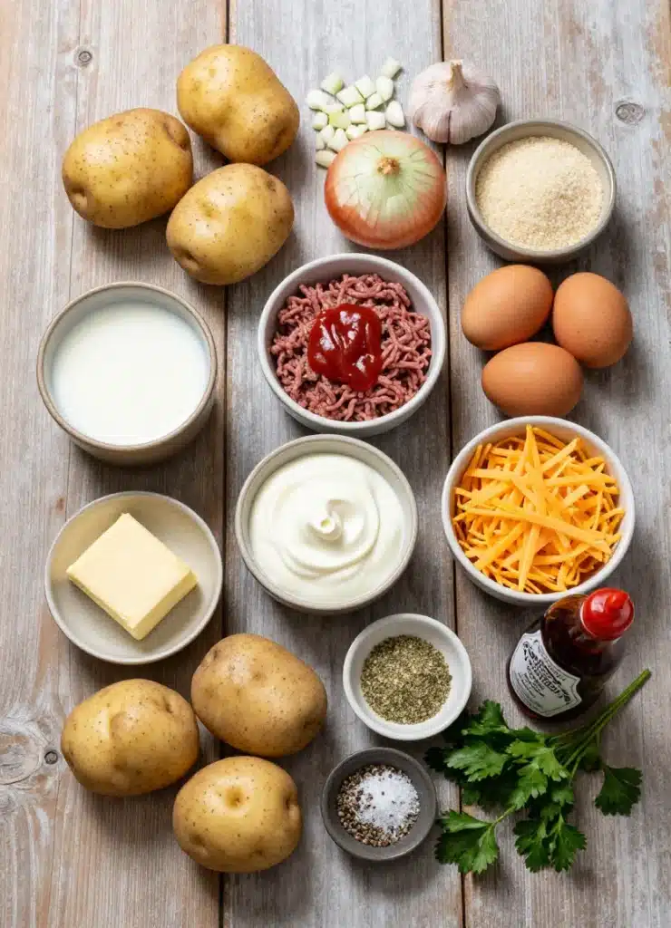 Potato Meatloaf Casserole