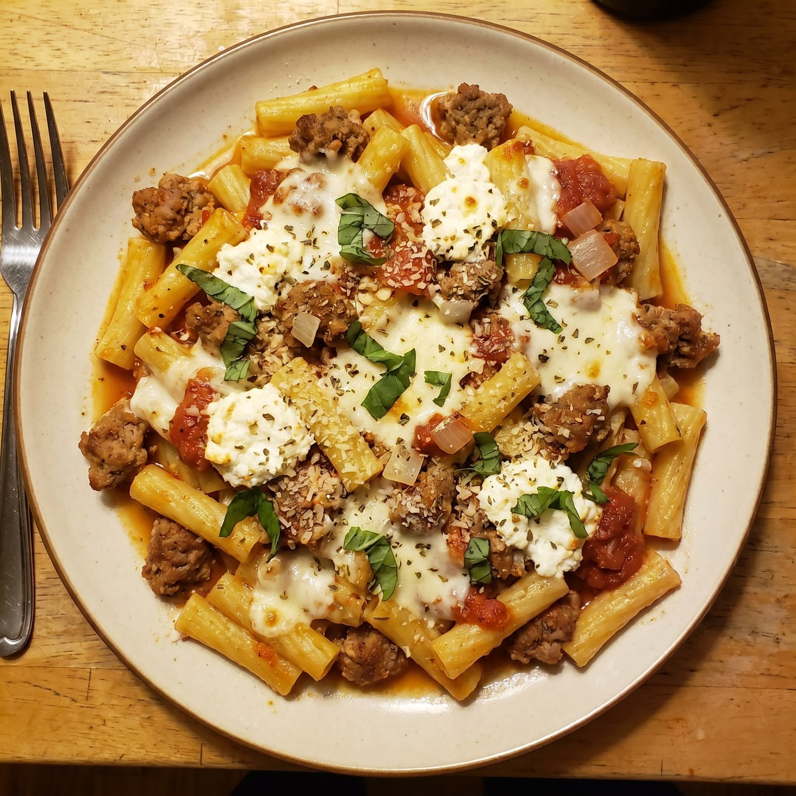 Baked Ziti for Family Plate