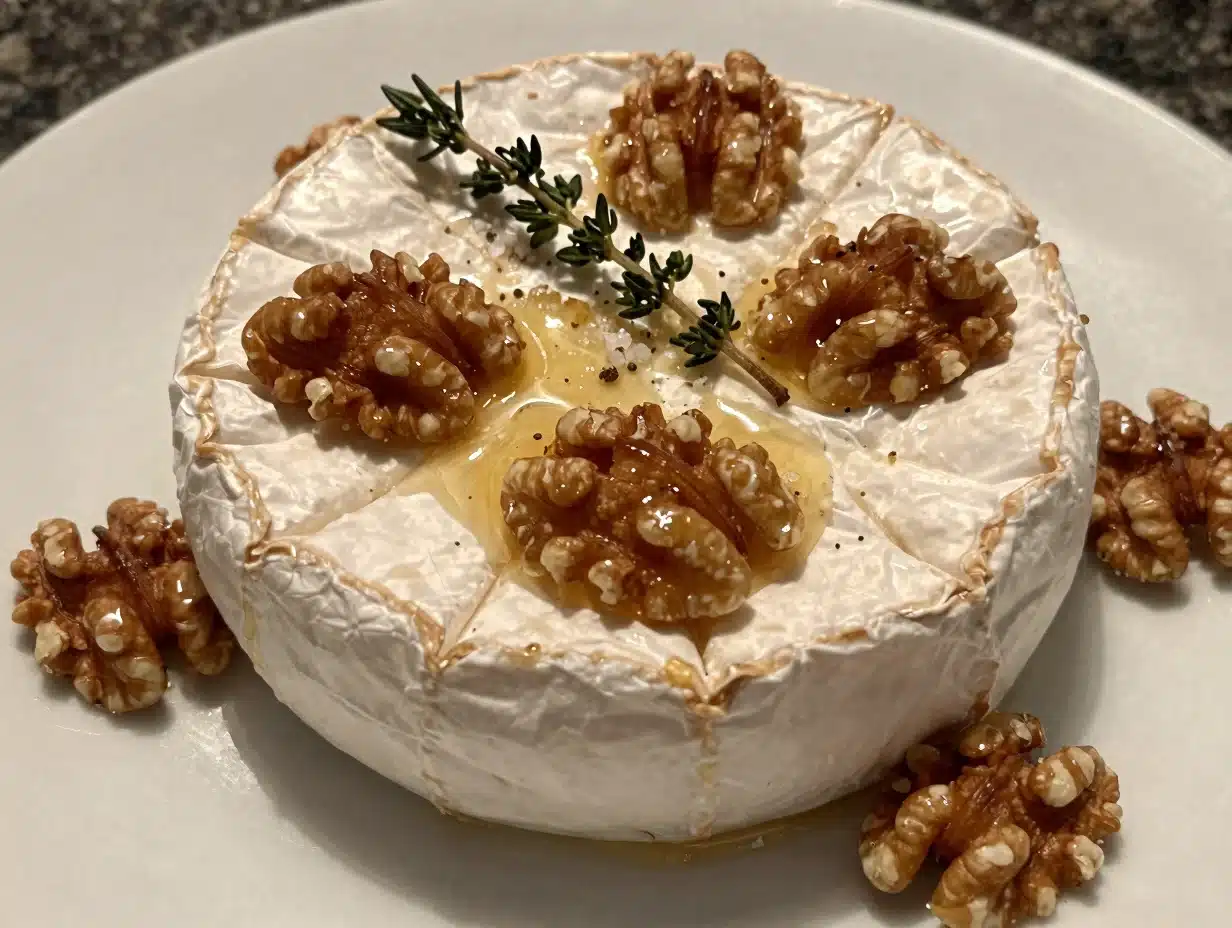 Baked Brie with Honey and Walnuts