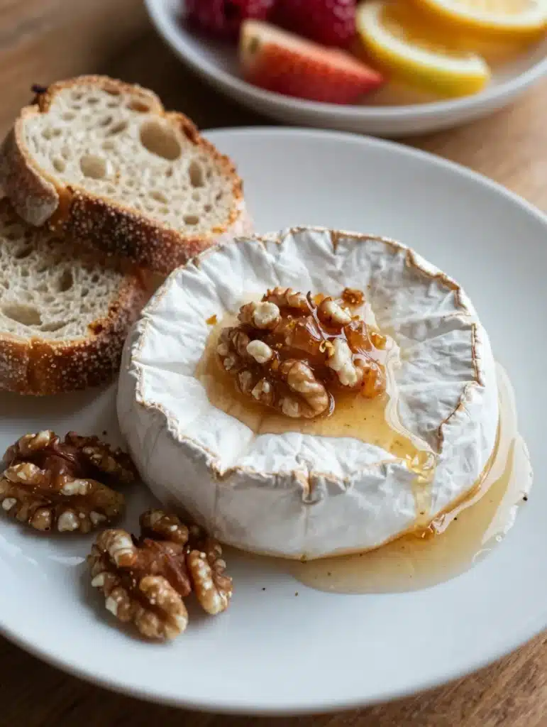 Baked Brie with Honey and Walnuts