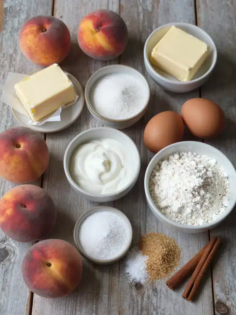Brown Butter Peach Muffins