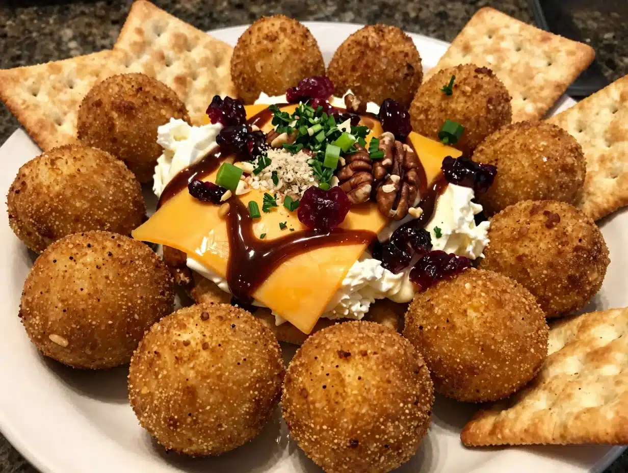 Cheese Ball with Crackers