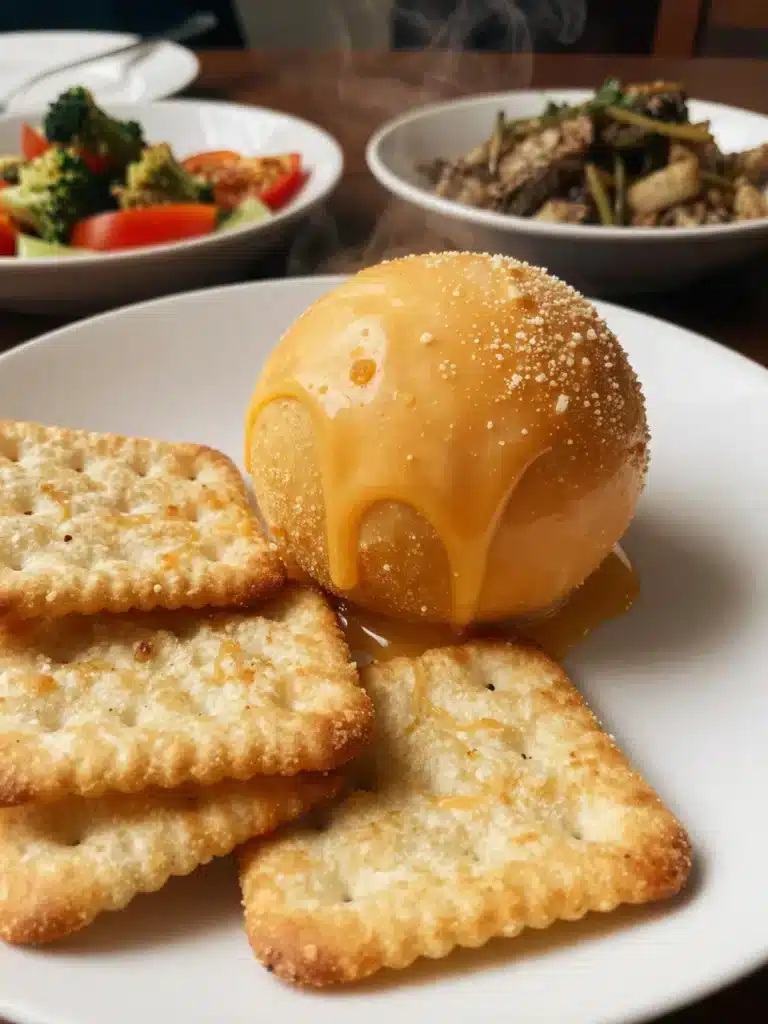 Cheese Ball with Crackers