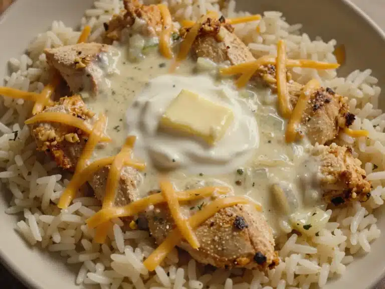 Cheesy Chicken Rice Casserole