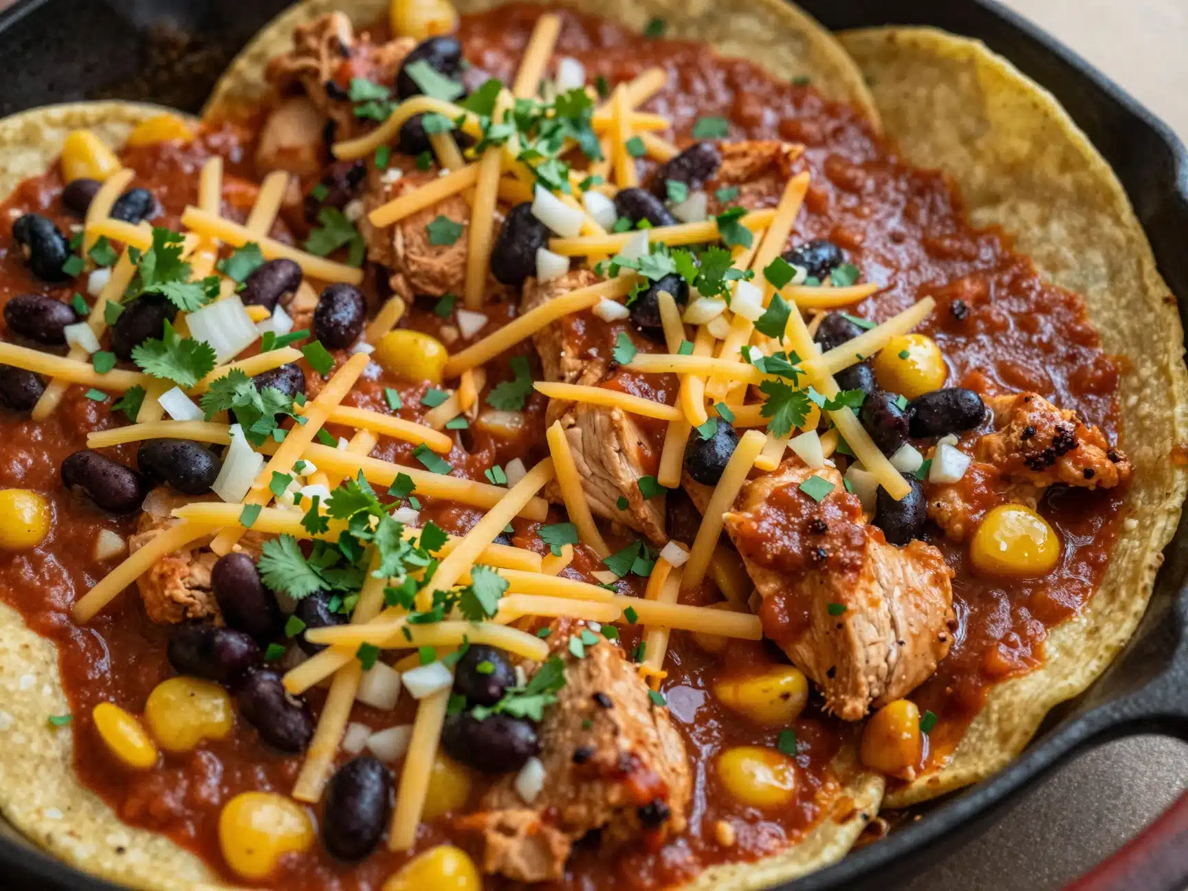 Easy Chicken Enchilada Skillet