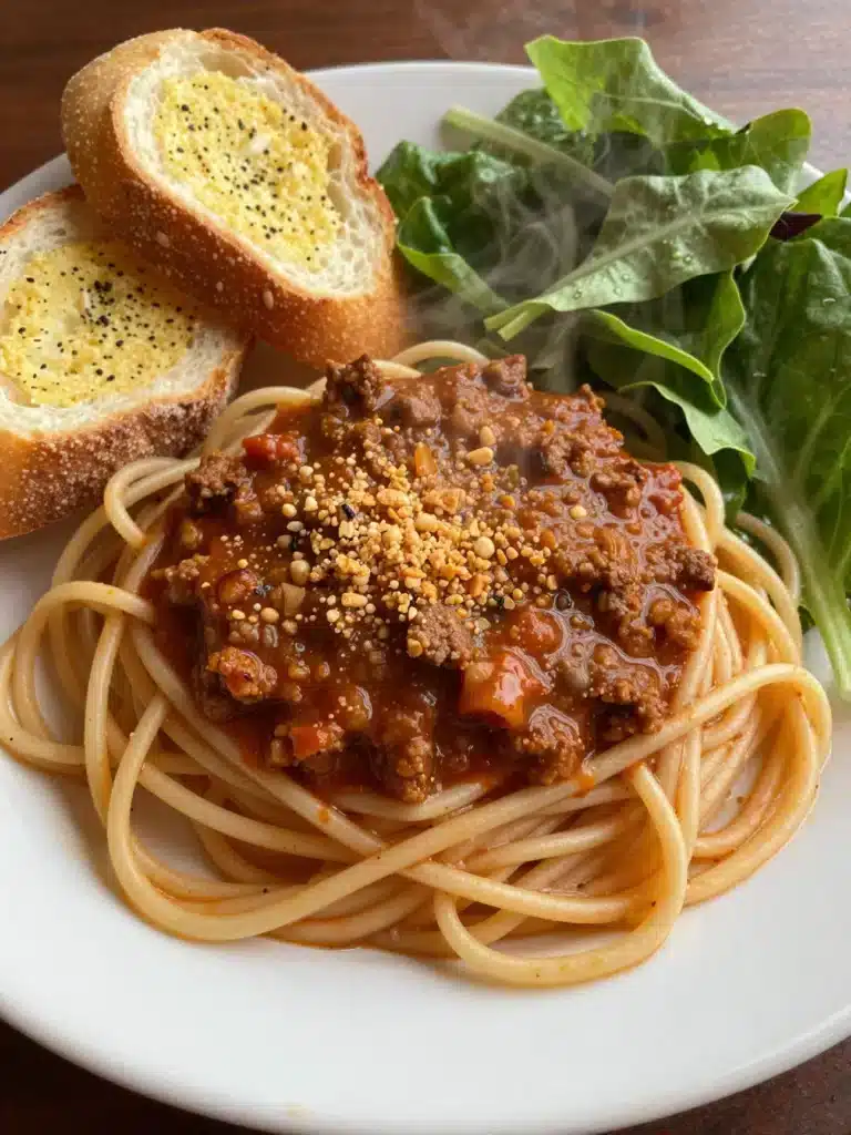 Pasta with Homemade Meat Sauce
