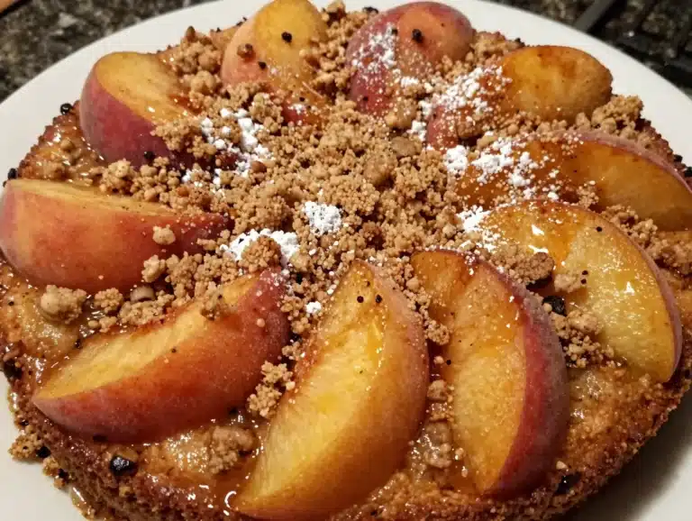 Peach Streusel Coffee Cake