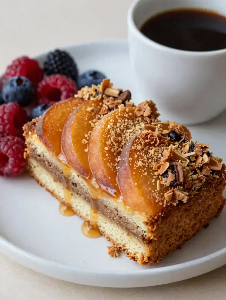 Peach Streusel Coffee Cake