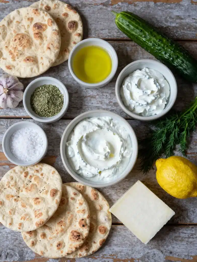 Pita Chips with Greek Dip