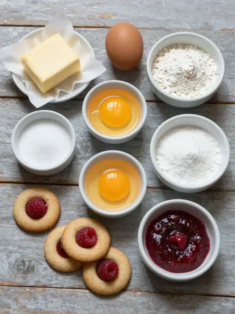 Raspberry Jam Thumbprint Cookies
