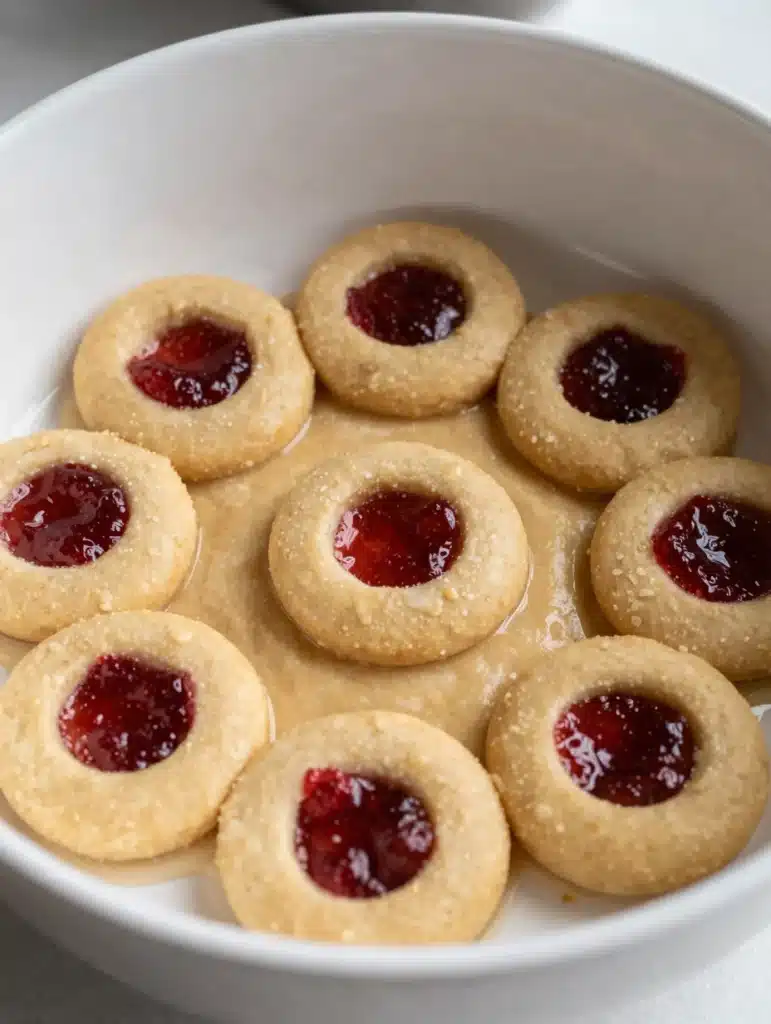 Raspberry Jam Thumbprint Cookies