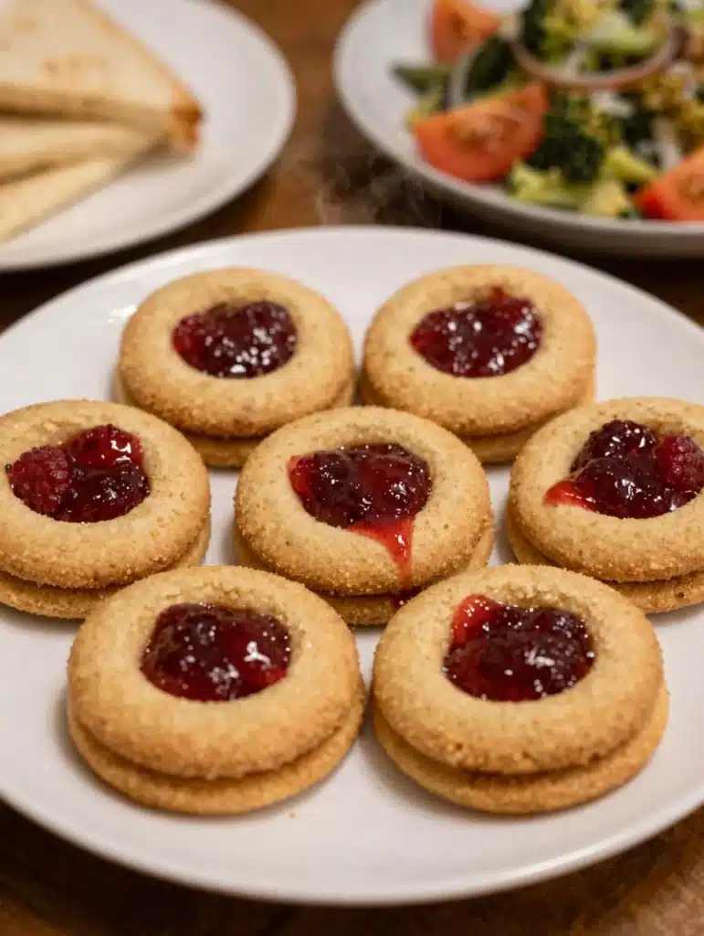 Raspberry Jam Thumbprint Cookies