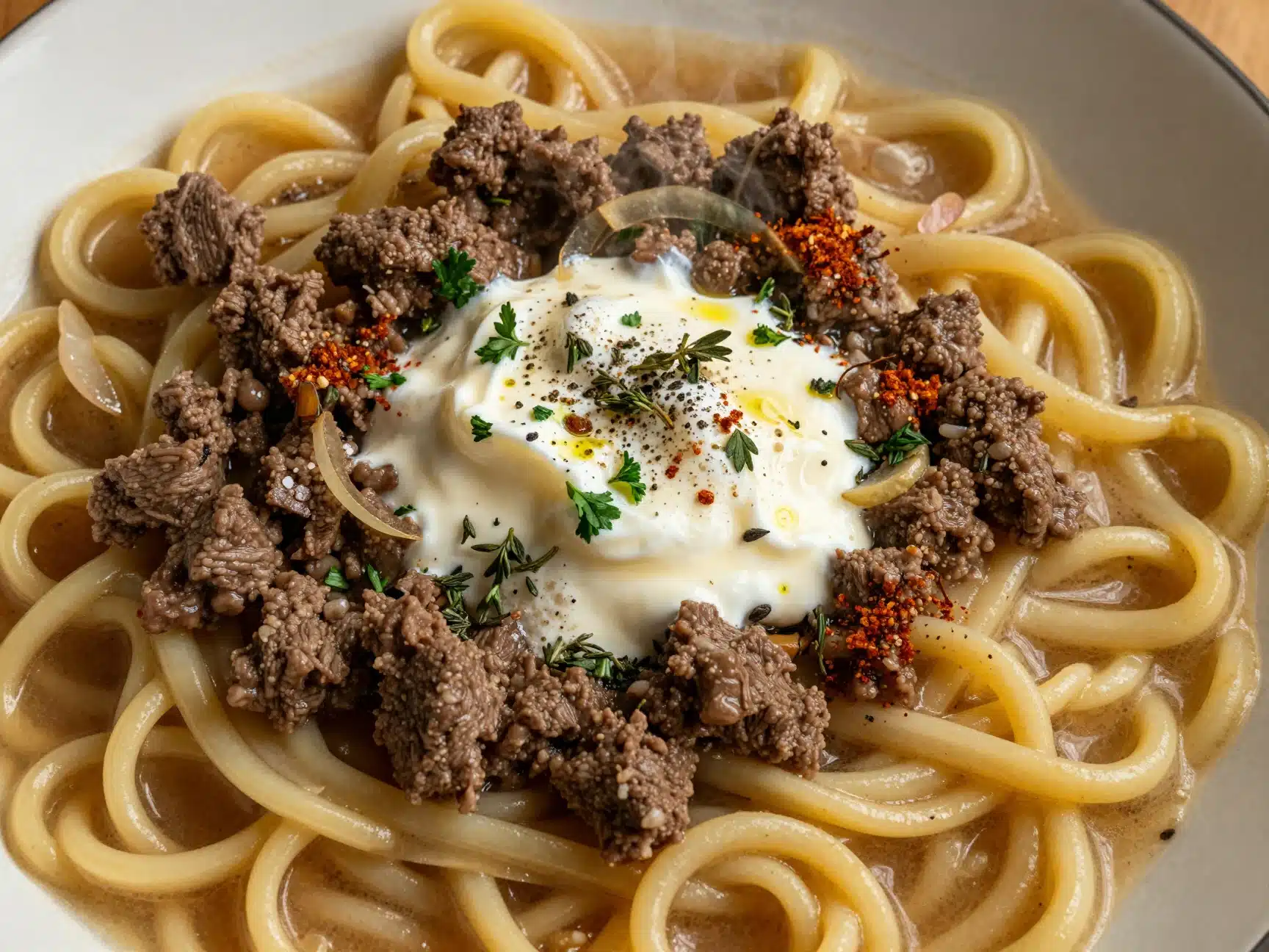 Skillet Beef and Noodles