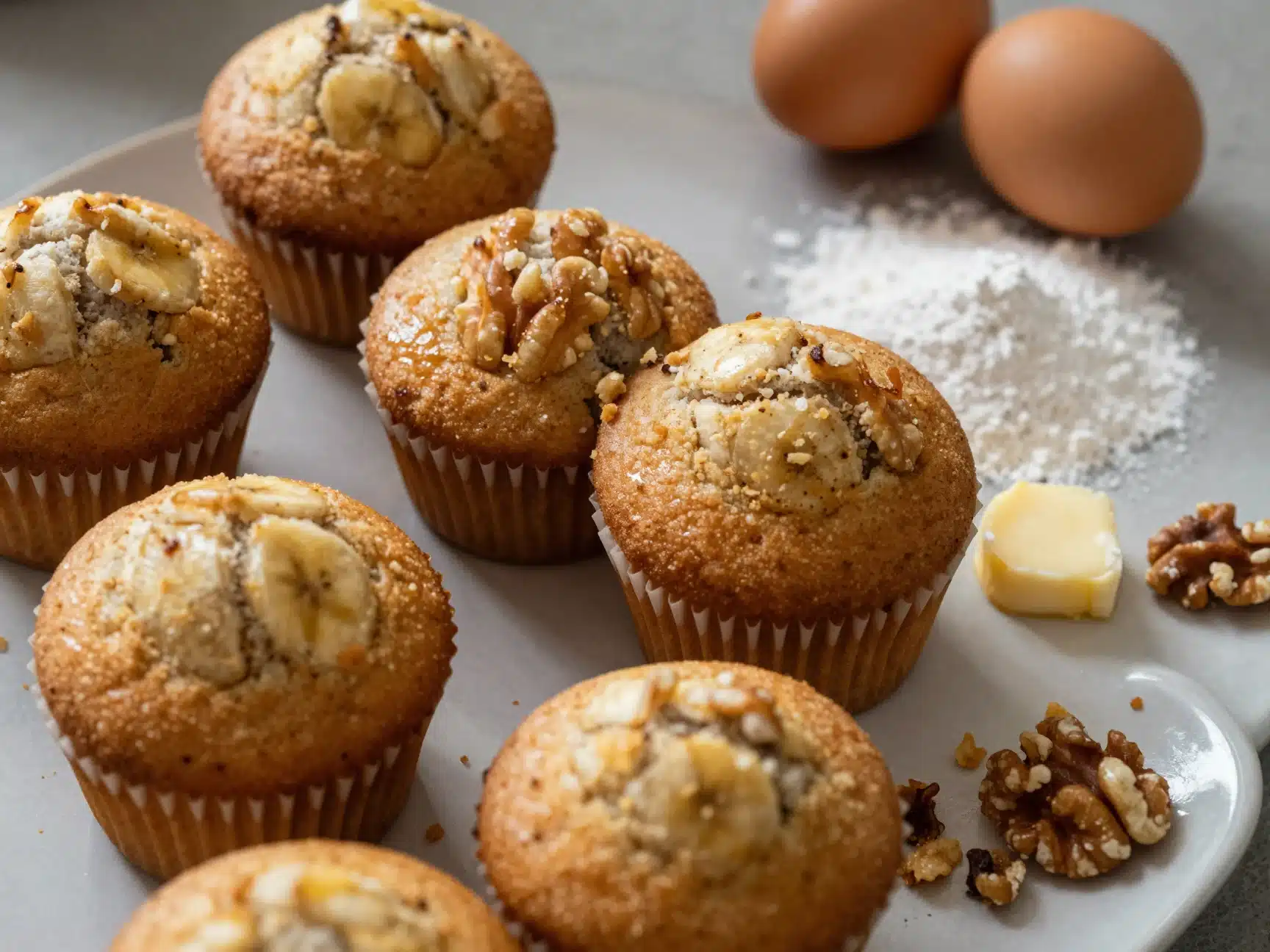 Walnut Banana Muffins